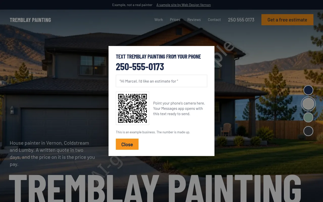 Tremblay Painting: A text link that works on a computer