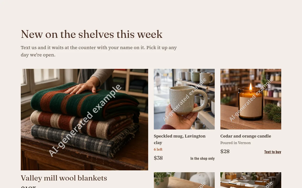 Larch & Wool: Every buy button works