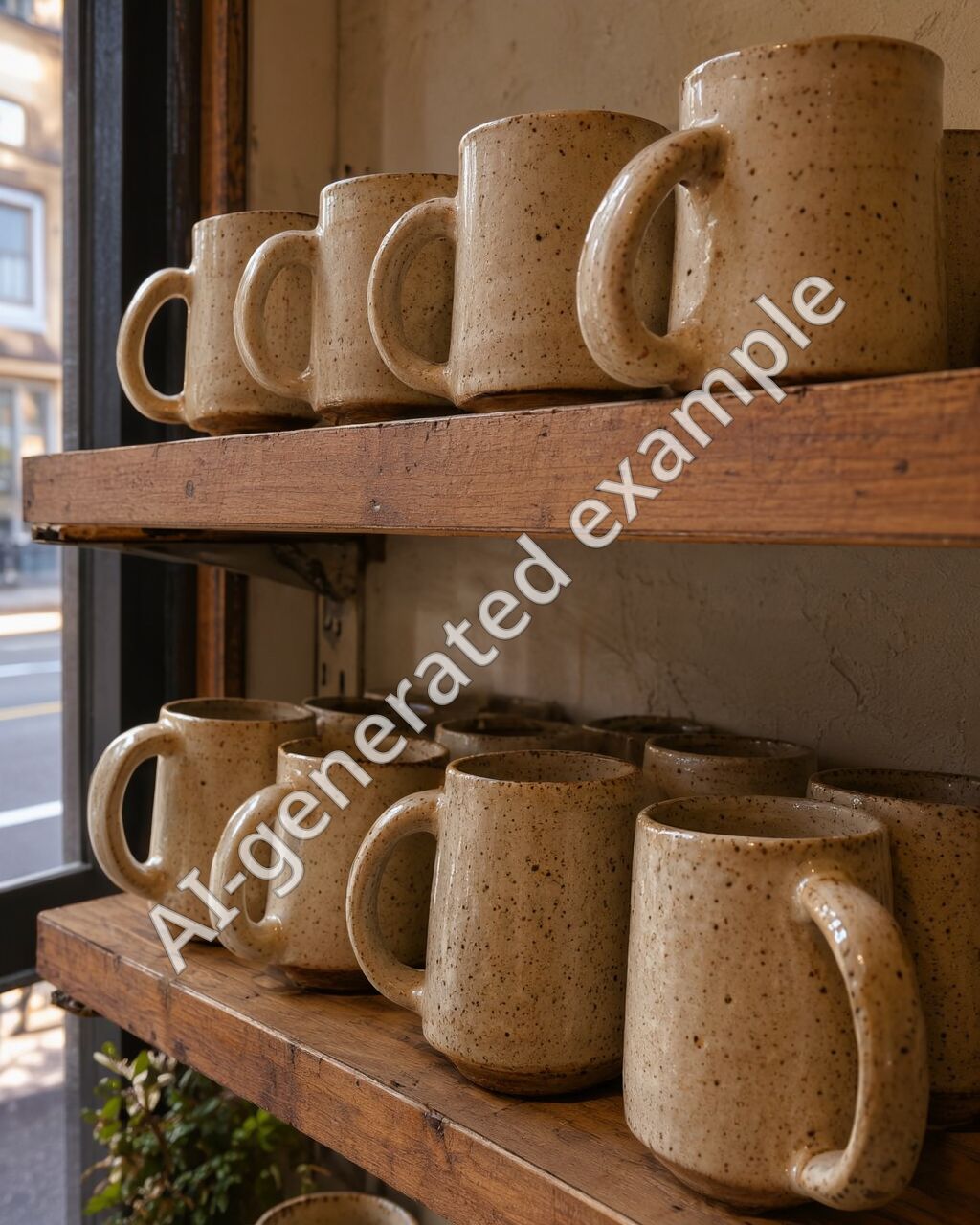Ruth's mugs on the shop shelf